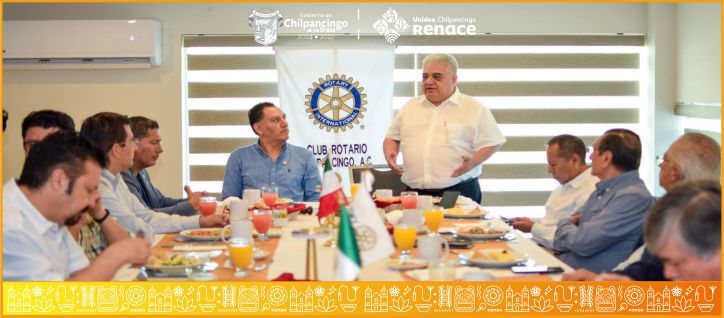 El presidente municipal se reúne con el Club Rotario Chilpancingo